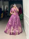 NNK1129 Tussar Silk Wedding Wear Lahenga With Blouse And Koti Wholesalers In Delhi